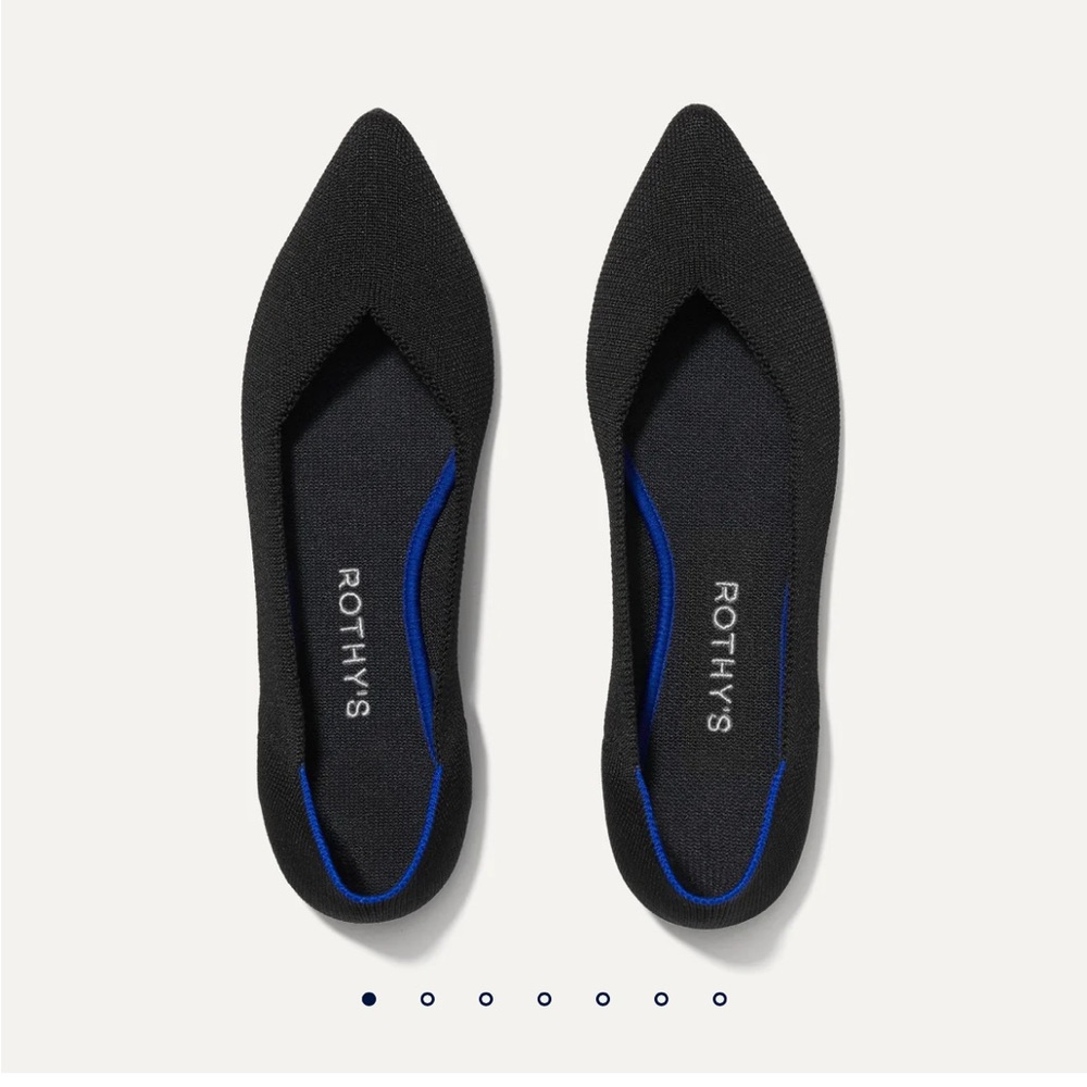 The point Rothy's black flats size 8